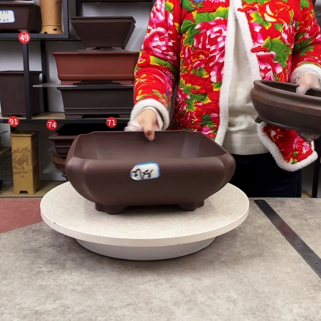 紫砂花盆内口27，内深8，精品盆