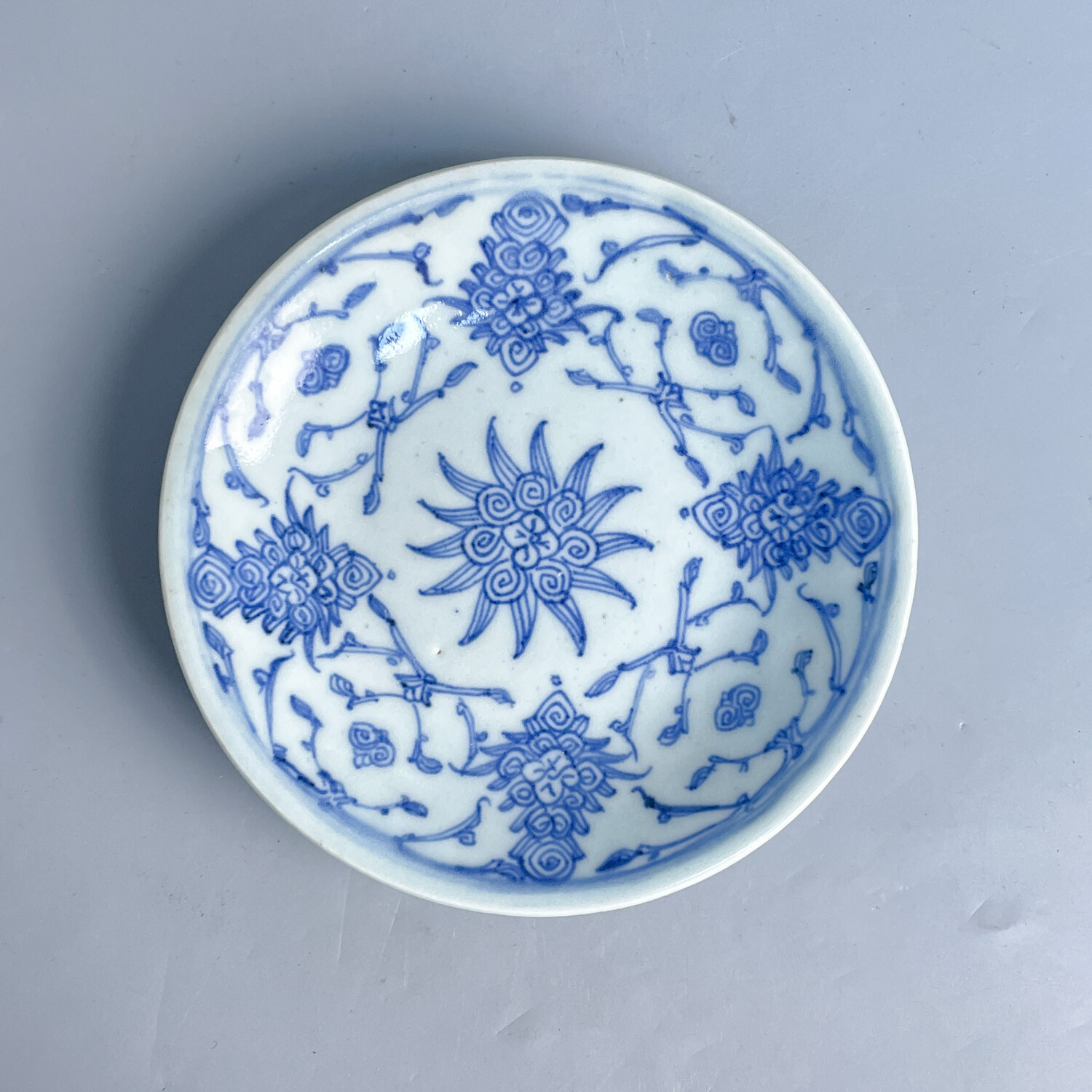 道光青花缠枝莲小盘-M25GQ006189