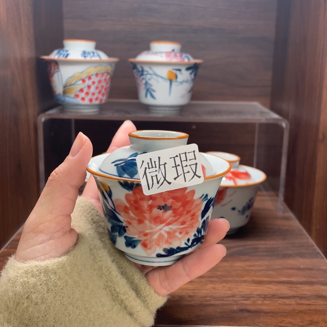 微瑕釉下彩纯手绘