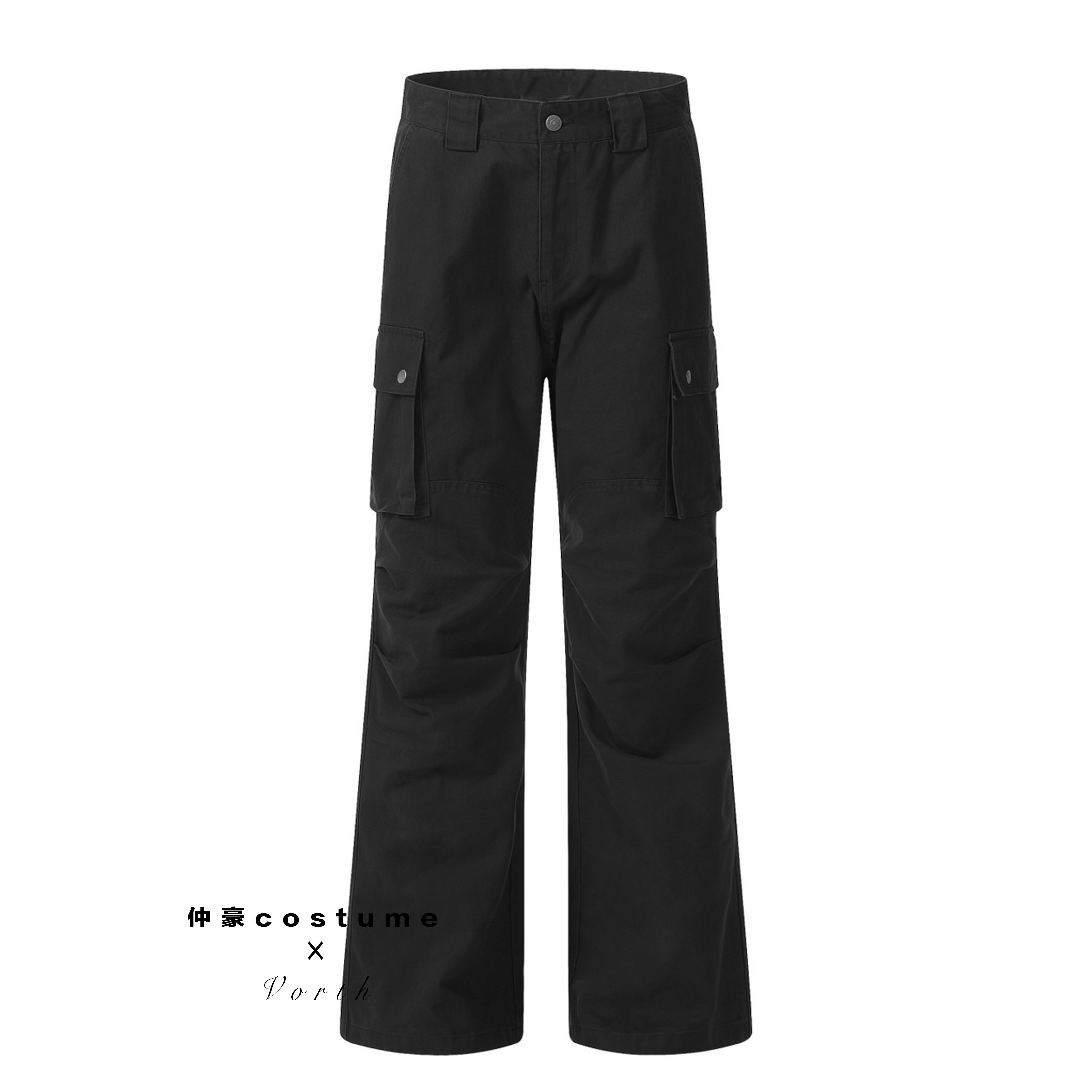 「仲豪」《玄甲》水洗复古工装裤多口袋耐磨秋冬百搭休闲长裤