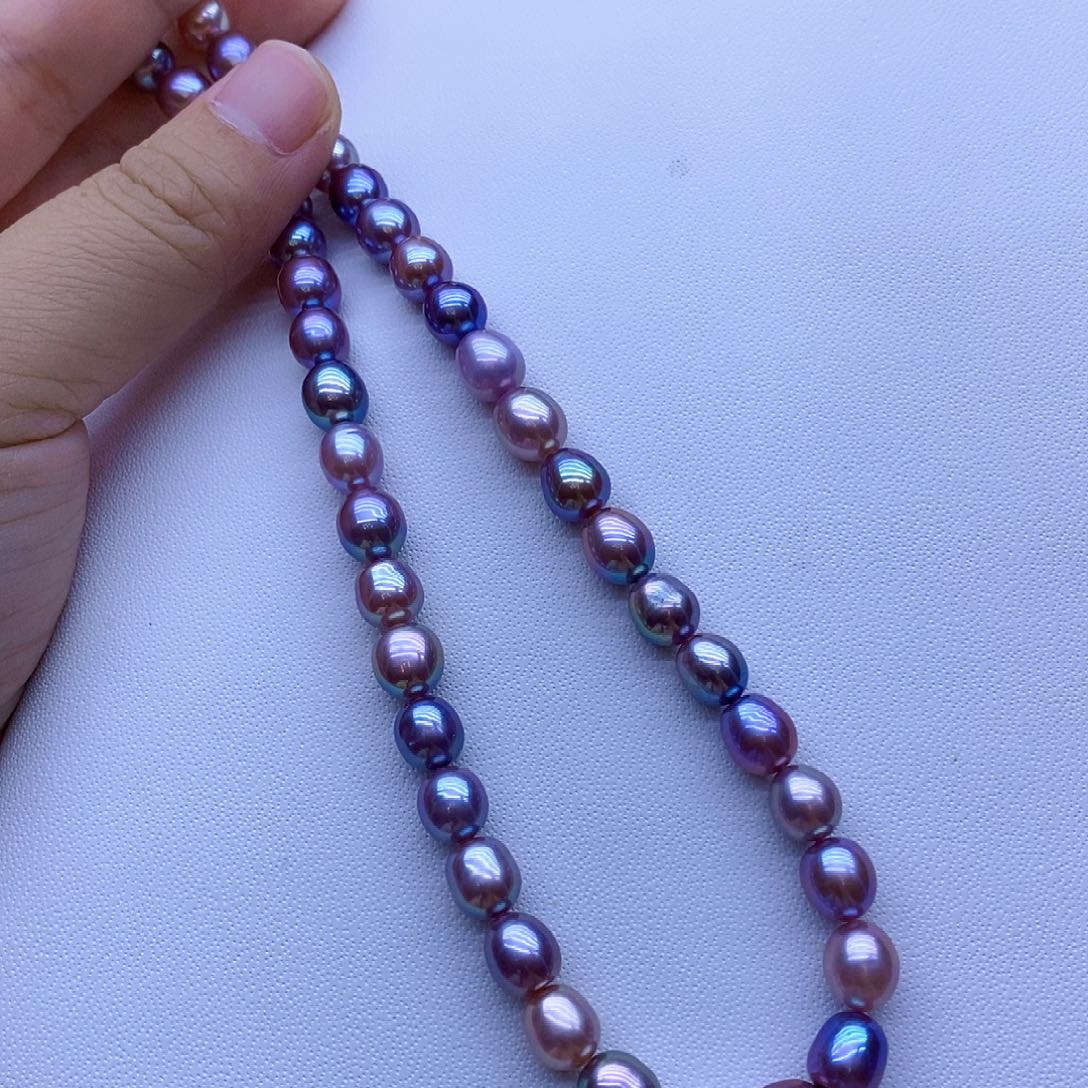 远***景淡水珍珠银S925镶嵌颈饰