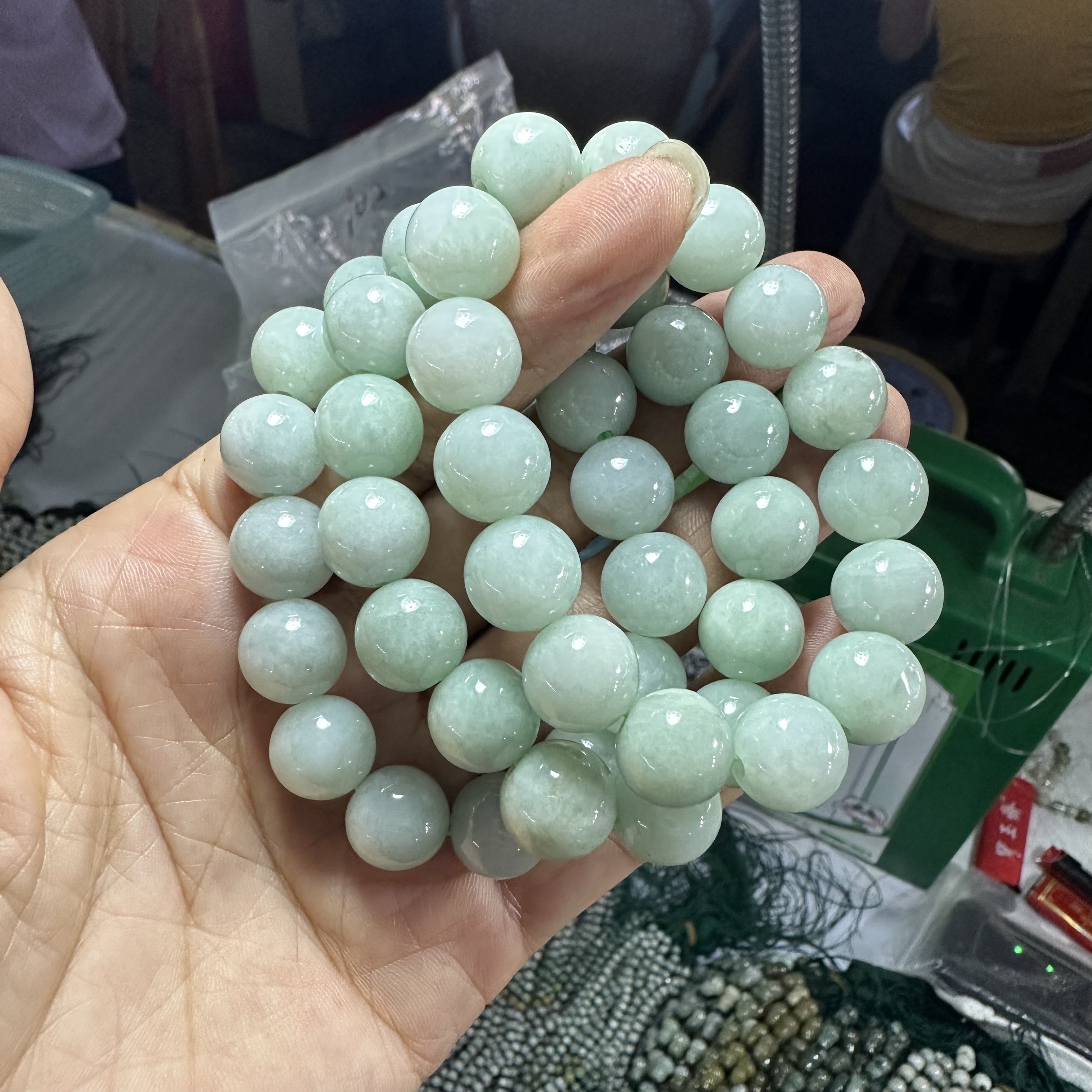 天然A货翡翠手串-c929-12mm-多样性发一