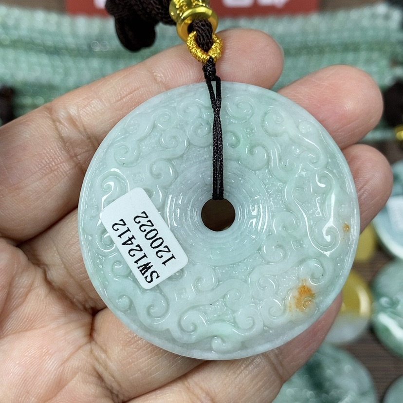 【闪购商品】翡翠颈饰未镶嵌玉吊坠翡翠玉仿古平安扣