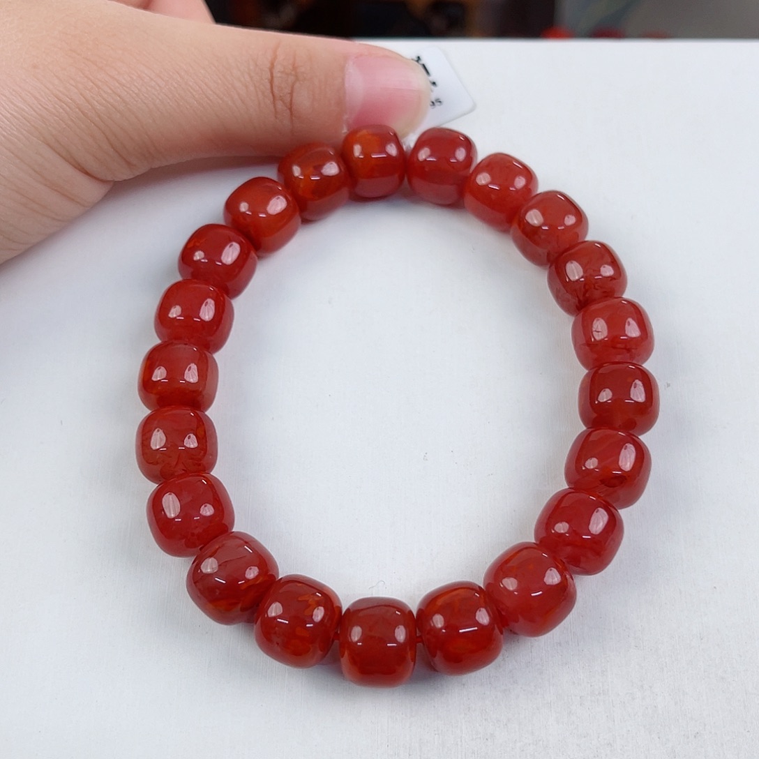 南红玛瑙未镶嵌瓦西老型单圈11mm