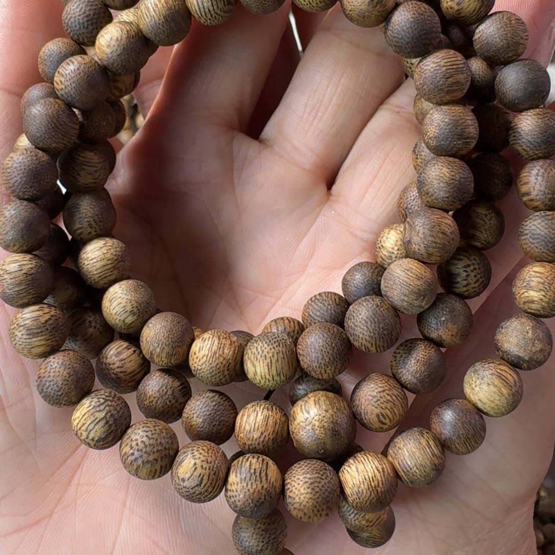沉香木手串地***的奇楠圆珠多圈多样性发一