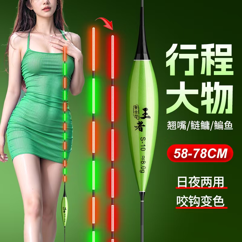 开战王者系列鲢鳙青鱼草鱼翘鳊日夜两用大物行程夜光漂