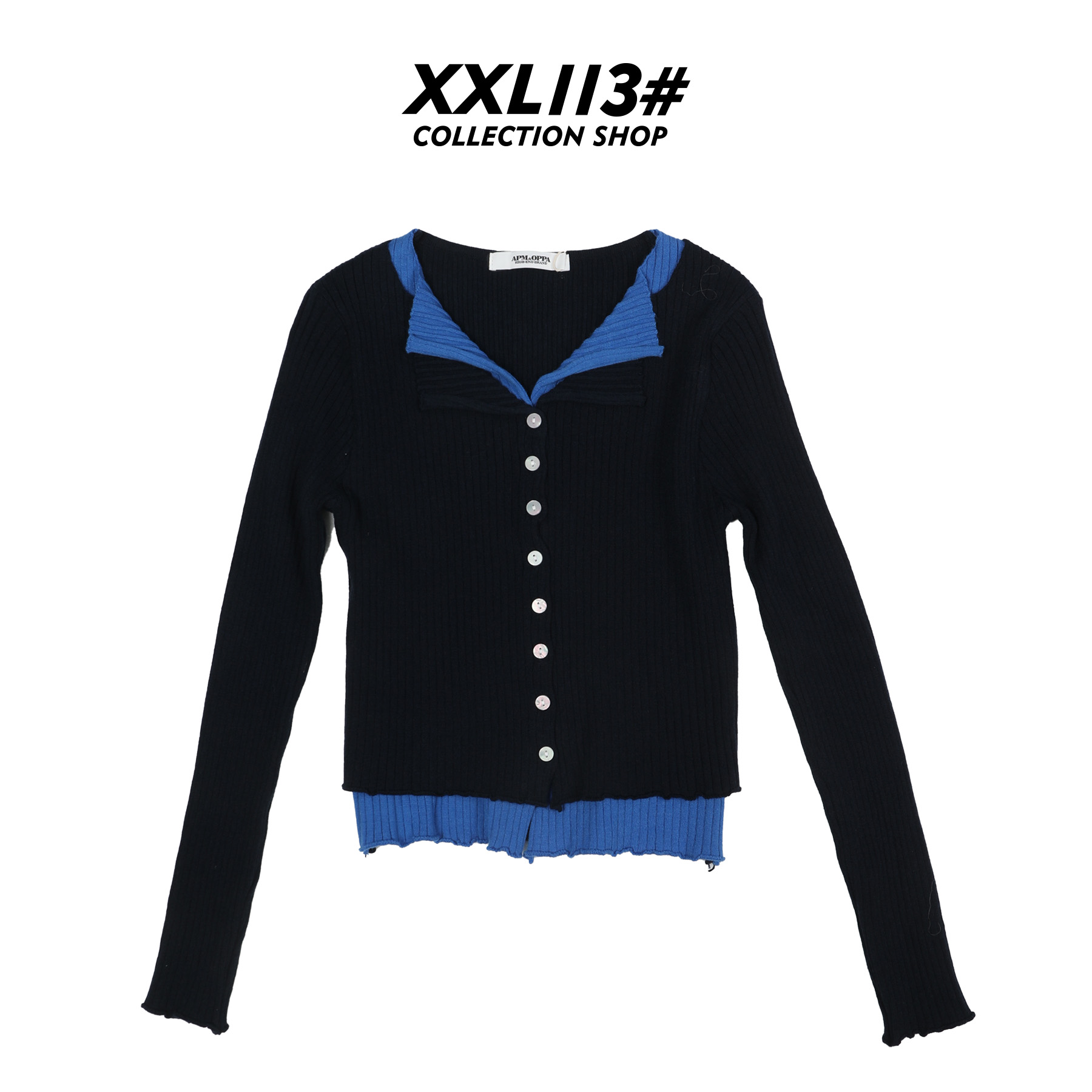 113* CENTRALIZED SHOP包袖INS风翻领长袖针织X5F05J7239