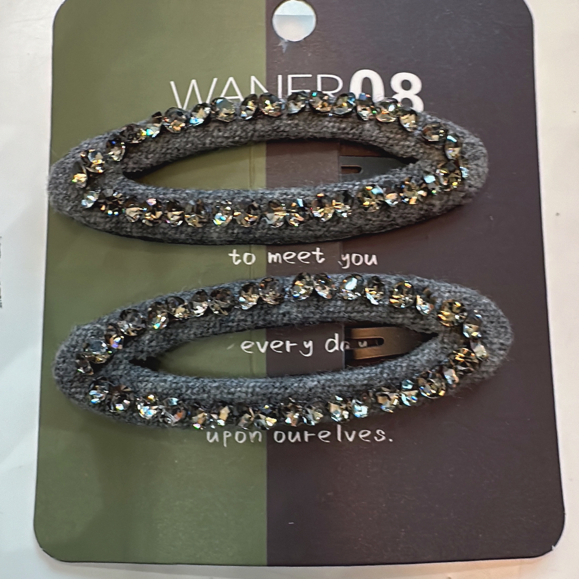 秋冬高级感水钻椭圆掰掰夹女百搭碎发刘海夹头饰