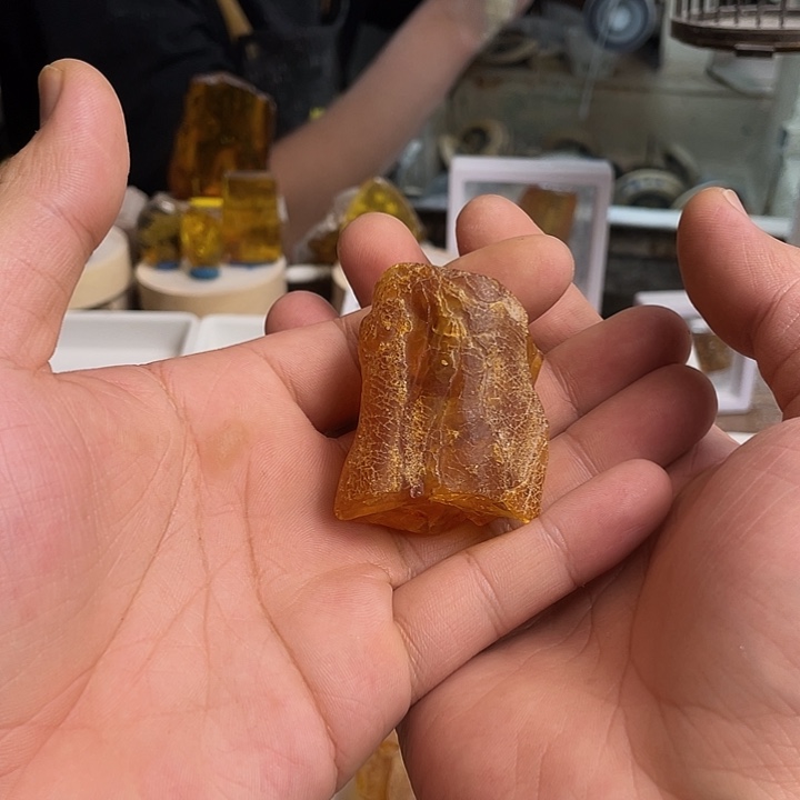 浮***梦定制琥珀未镶嵌天然琥珀蜜蜡