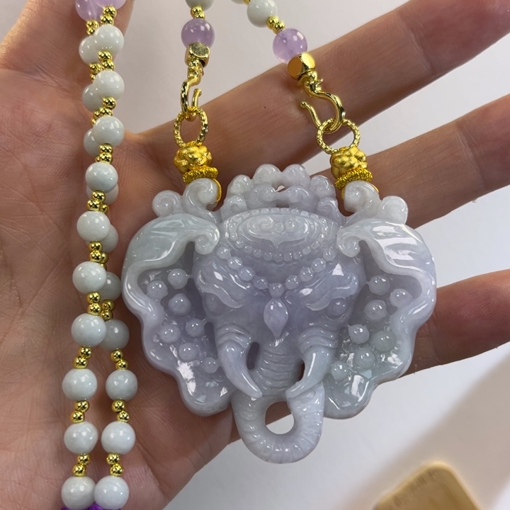 翡翠吊坠(赠链)未镶嵌代编织