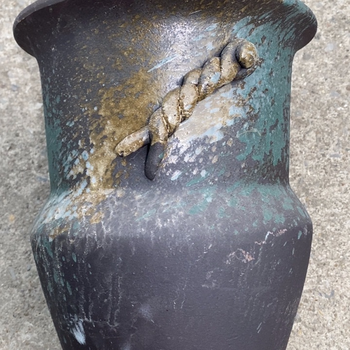 紫砂花盆高22口20瑕疵