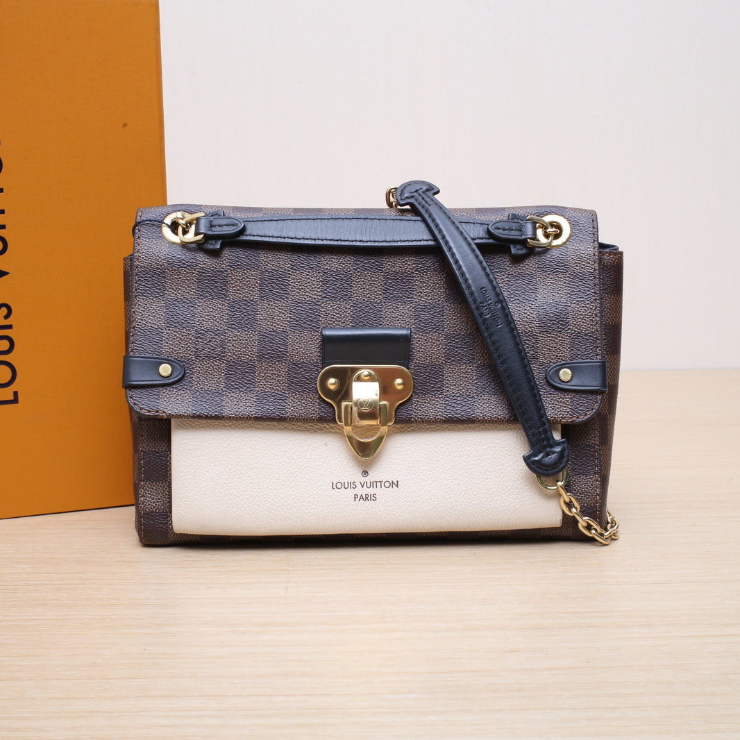 95新 LouisVuitton/路易威登 【娇】VAVIN 小号 25 米白色 01866