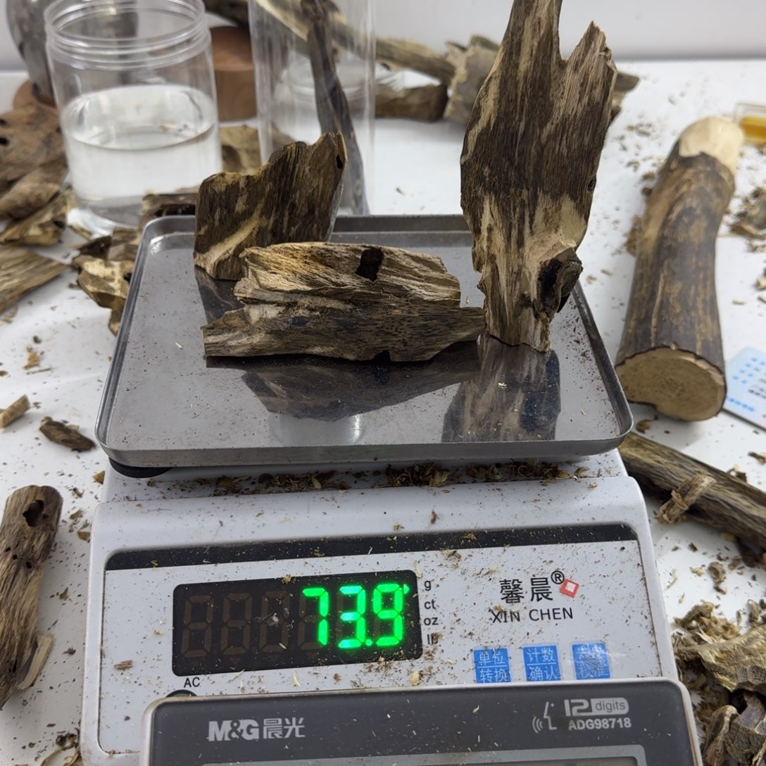 沉香碎屑沉香绿绮楠沉香73克