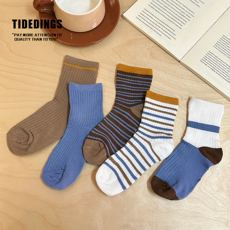 叮叮家童装男童棉袜子秋冬季中筒袜秋冬款潮袜卡通可爱运动袜