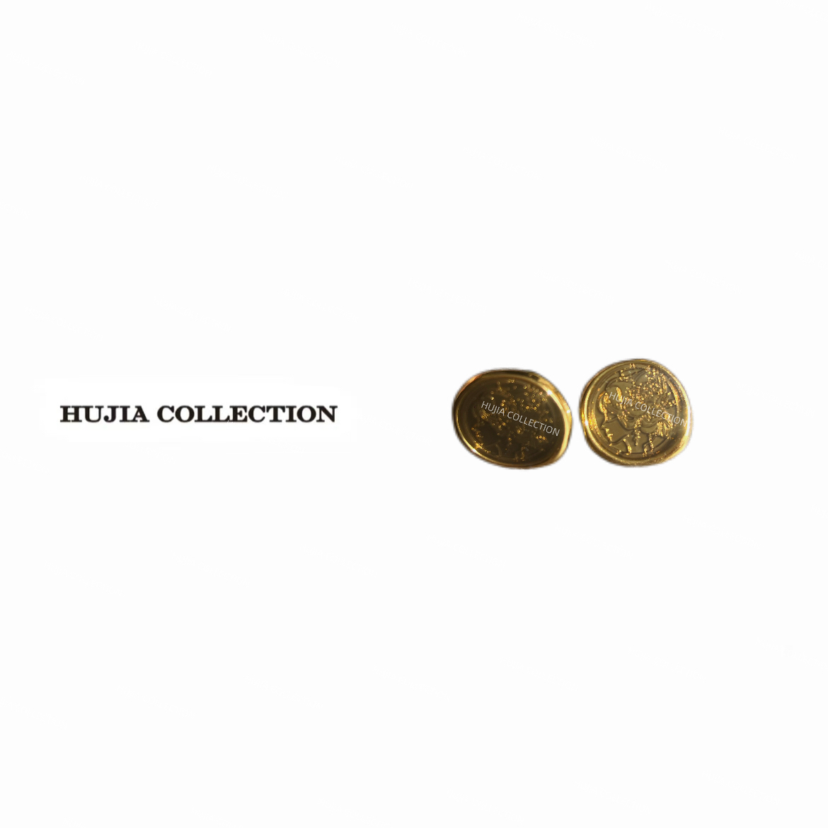 铜合金树脂耳饰 HUJIA 张张丨“梵金”2025秋季新品耳钉zw0031