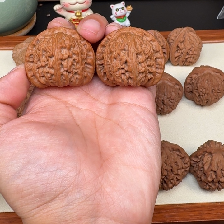 文玩核桃把件全品白狮子39