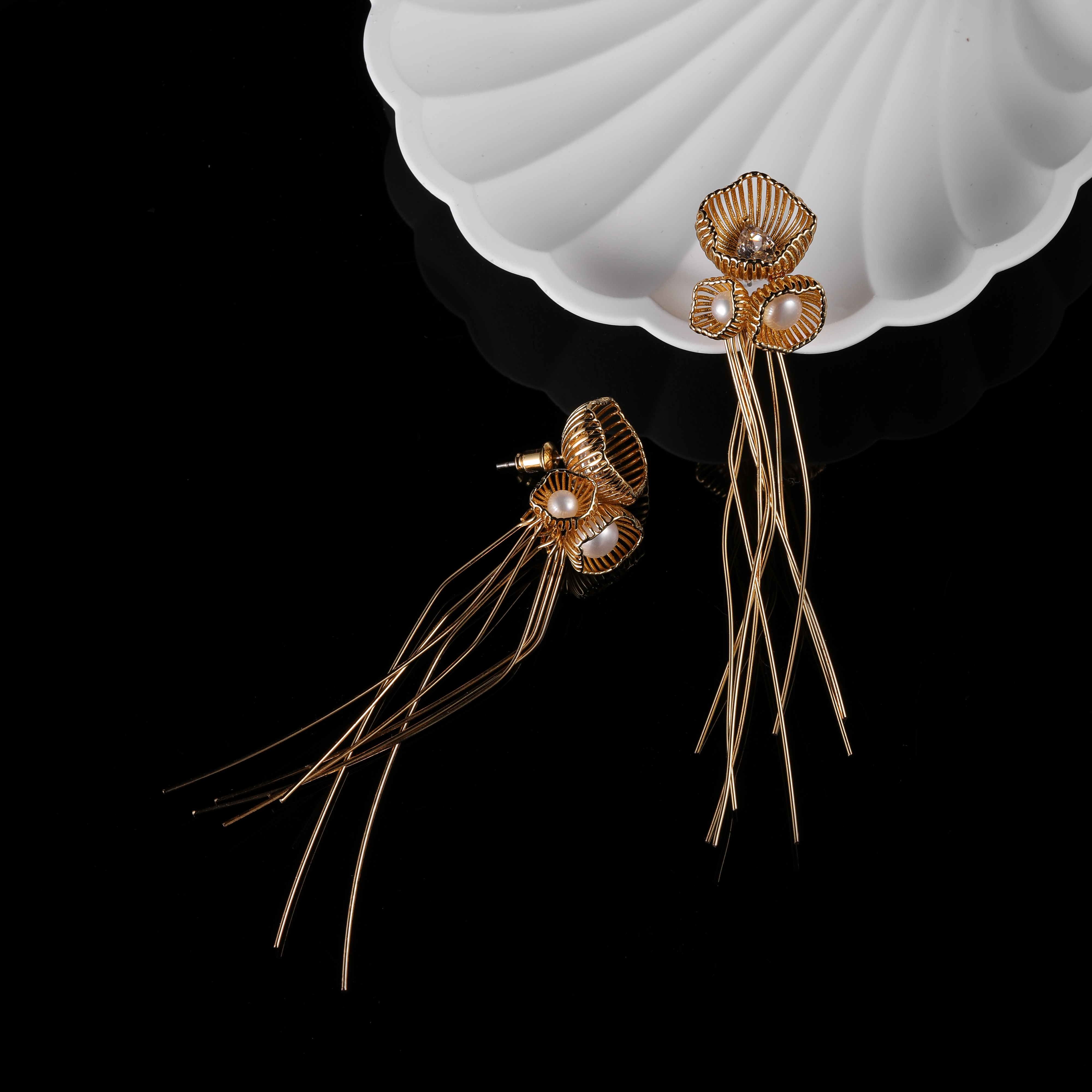 铜合金耳饰 [繁花盛宴] Ainka/乂茵咔 耳饰 时尚大气 设计感