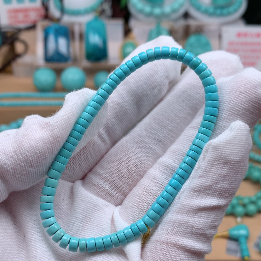 绿松石未镶嵌珠宝奇石4.4mm