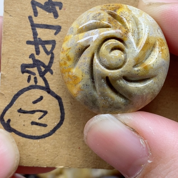 颈饰未镶嵌硅化珊瑚（珊瑚玉）