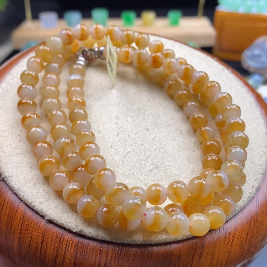 翡翠吊坠(不含链)未镶嵌翡翠芬达黄项链