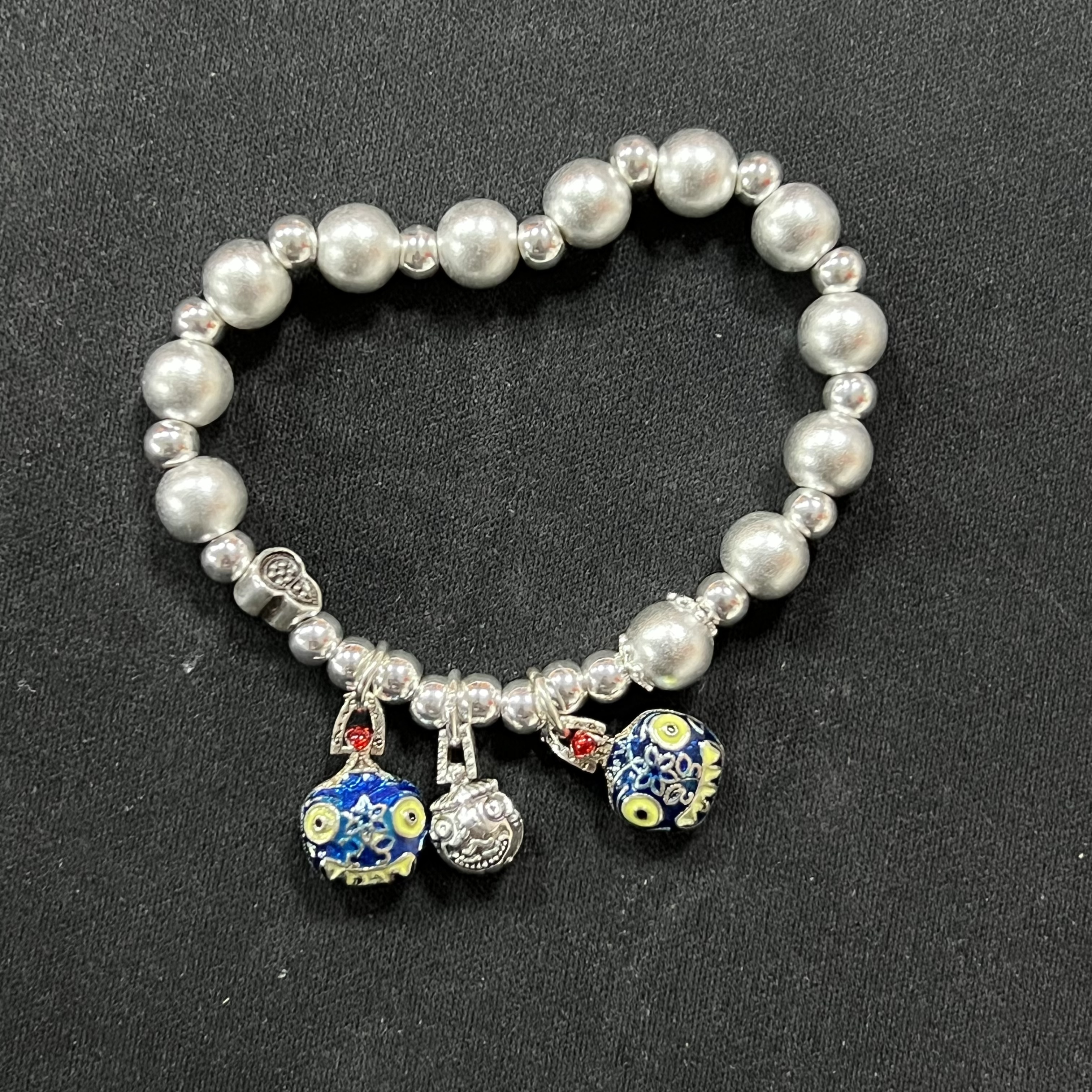 YZ039 满眼吞金兽精品手链  精品银色手链（无礼盒）