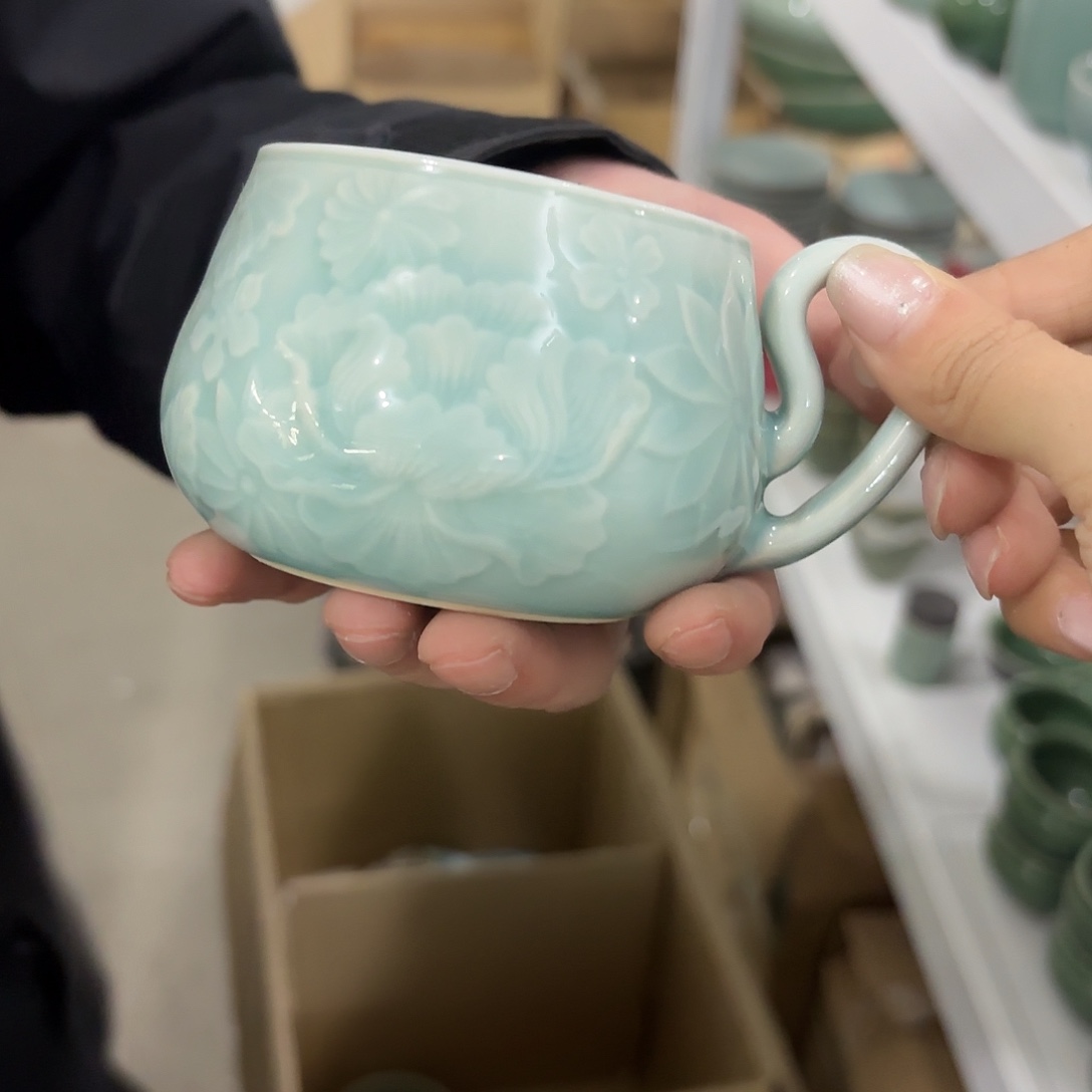 龙泉云间青瓷小米茶器