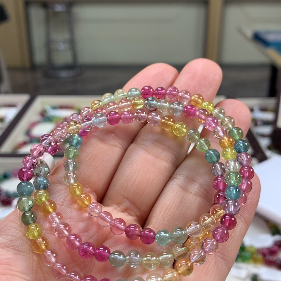 碧玺手链未镶嵌5.2左右