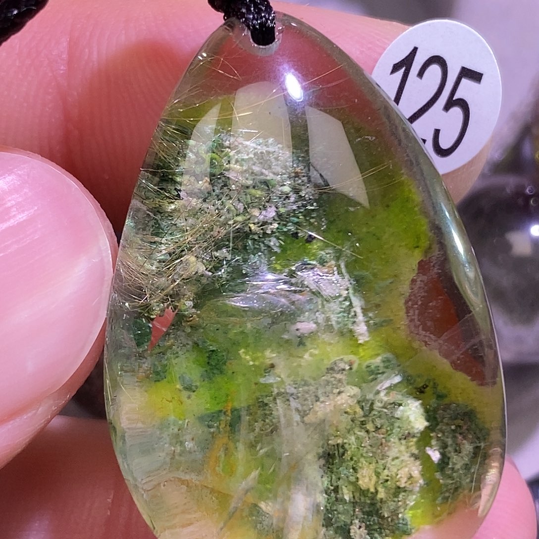 花***子水晶吊坠(不含链)未镶嵌