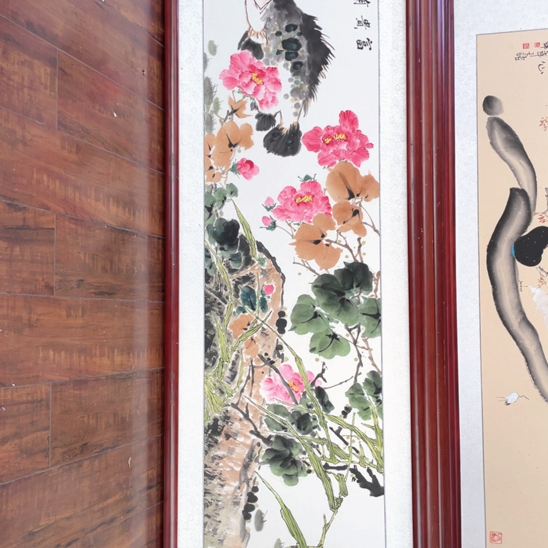 国画带框尺寸48*163厘米