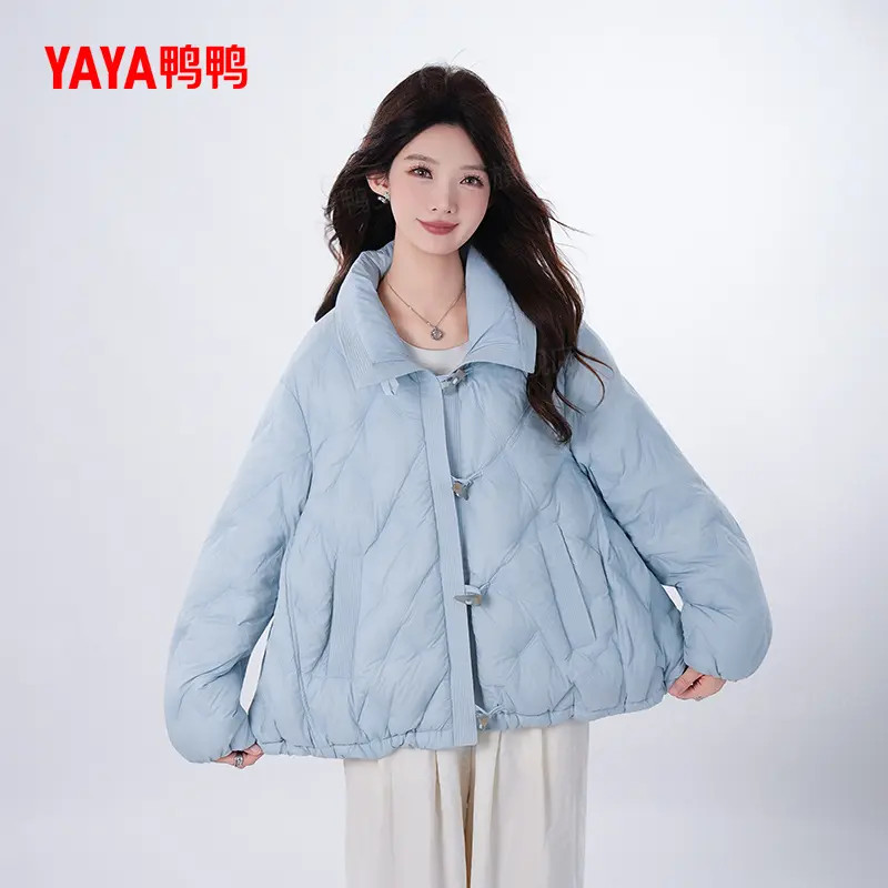 YAYA/鸭鸭短款立领常规款休闲风时尚冬装富家千金风YE5B602532X