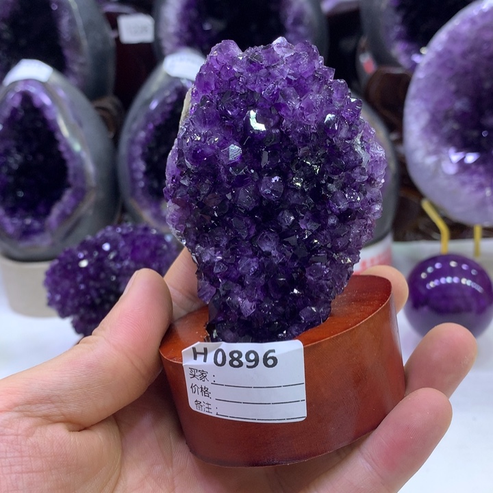 水晶紫水晶花未镶嵌0896