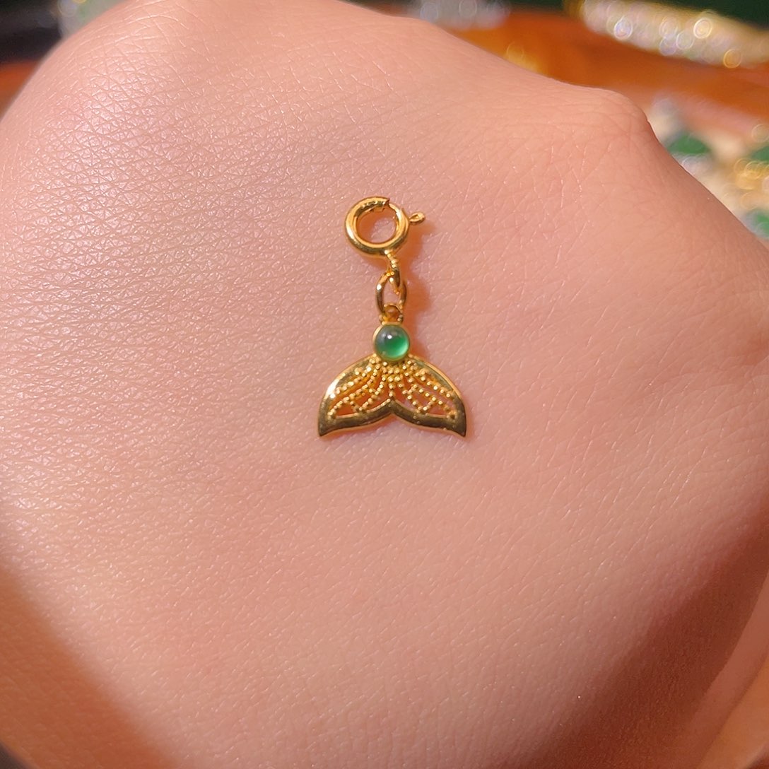 翡翠银S925镶嵌吊坠(不含链)