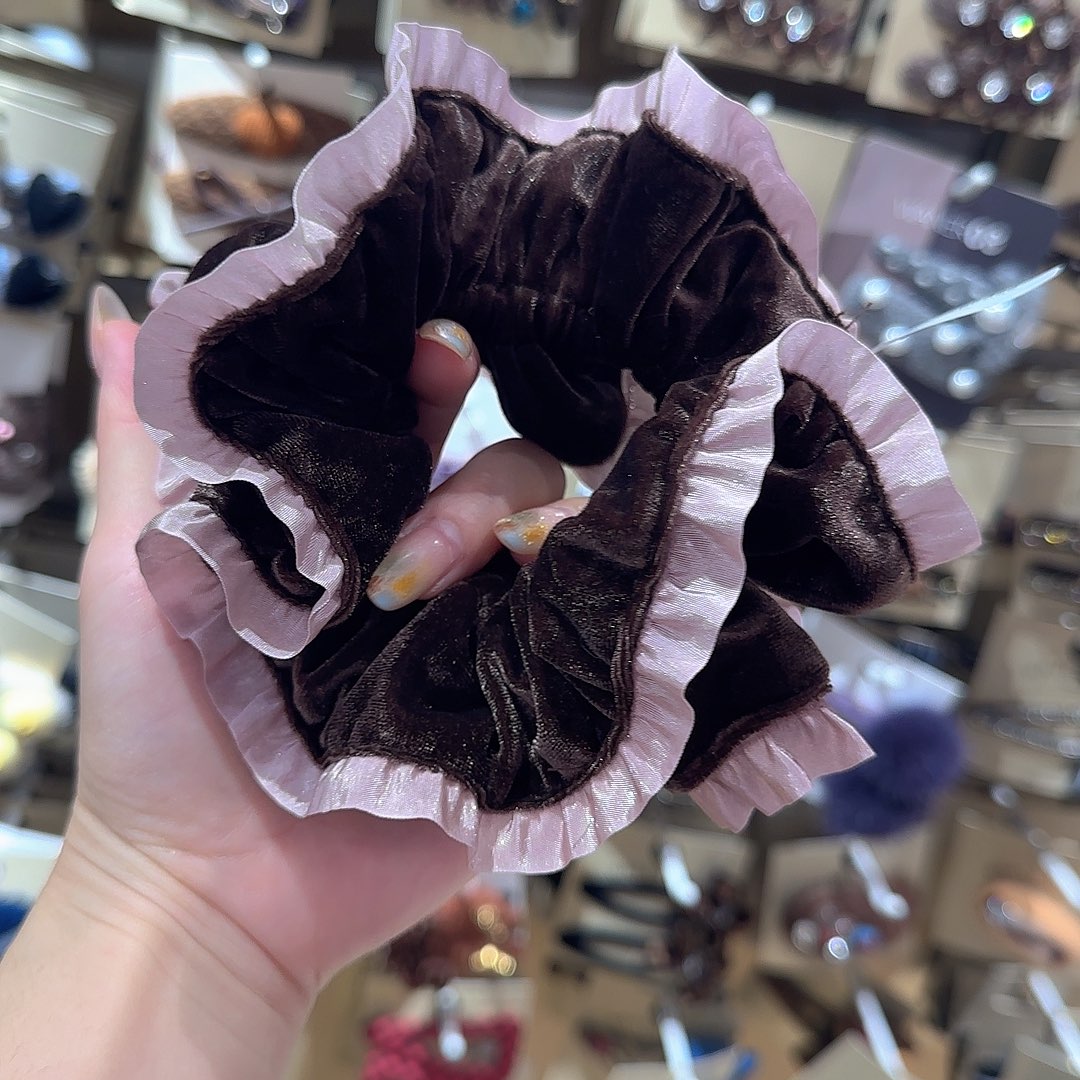 皮质非金属丝绒发圈