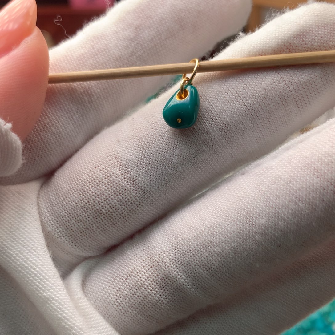 绿松石18K金镶嵌配饰