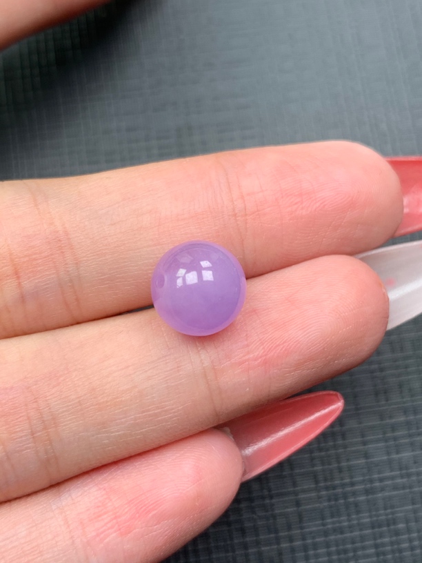 天然缅A紫翡散珠批发卡9+玉珠 正品保真