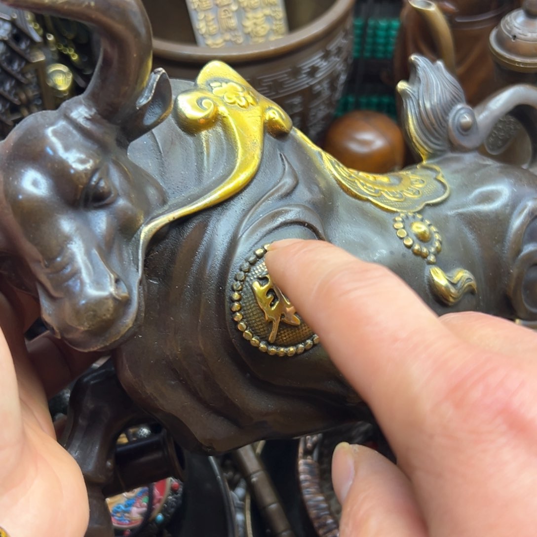 铜摆件欢迎欢迎你