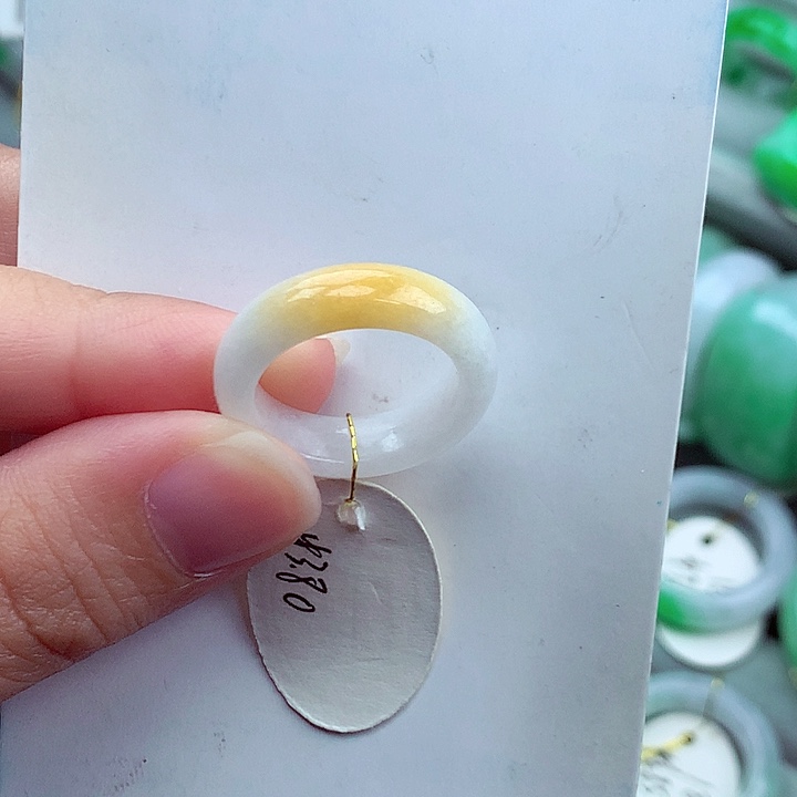 翡翠未镶嵌戒指13.14号