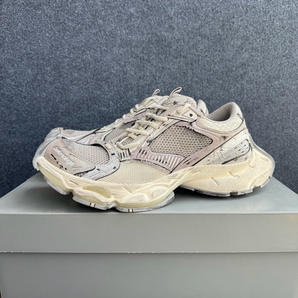 99新 Balenciaga/巴黎世家 44码 Stapler 订书钉 米色老爹鞋 原盒
