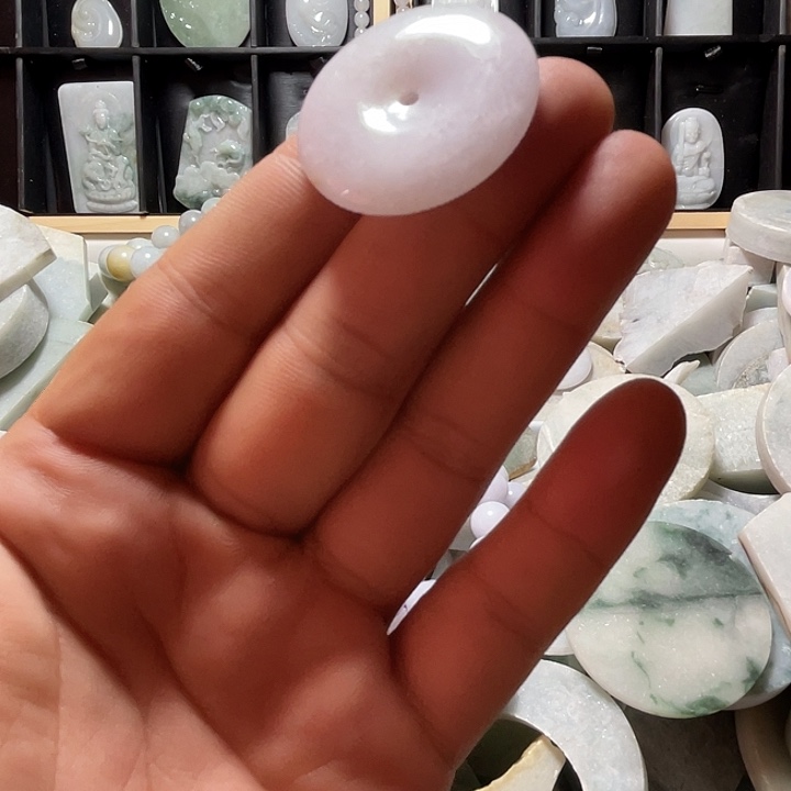 翡翠未镶嵌吊坠(不含链)翡翠平安扣