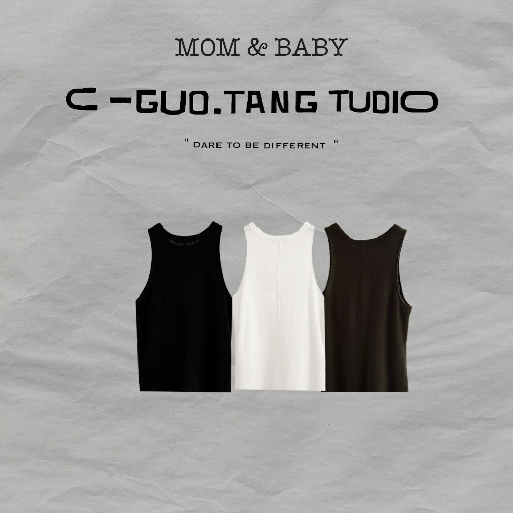C-Guo.Tang Studio精棉全棉罗纹感薄薄轻便打底柔软时尚品质背心