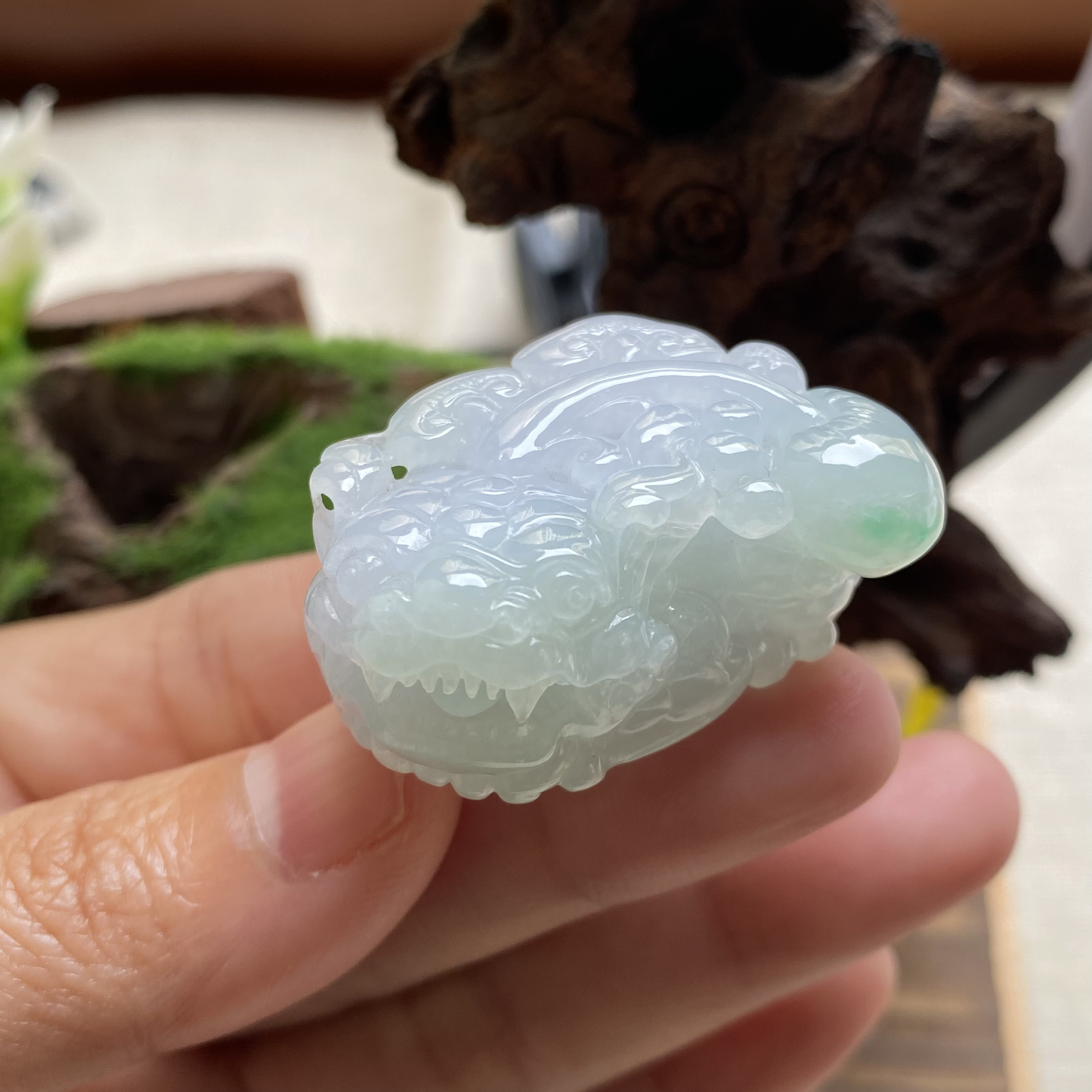 天然缅甸翡翠A货含珠貔貅男女款通用高品质百搭挂件