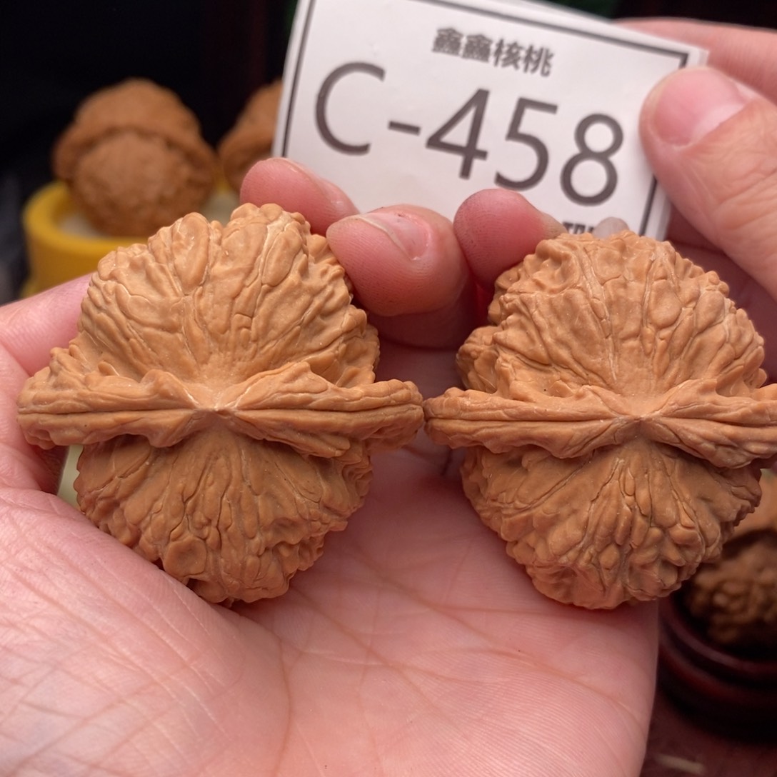文玩核桃把件闷白47