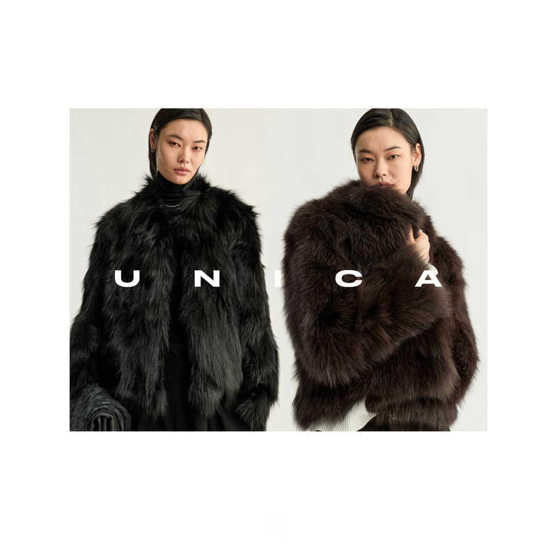 UNICA/轻盈年轻感奢简实穿_芬兰进口狐狸毛外套