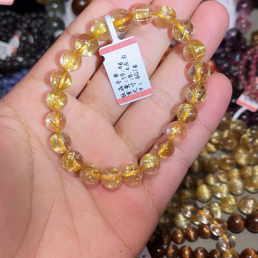 水晶手链未镶嵌钛晶手串