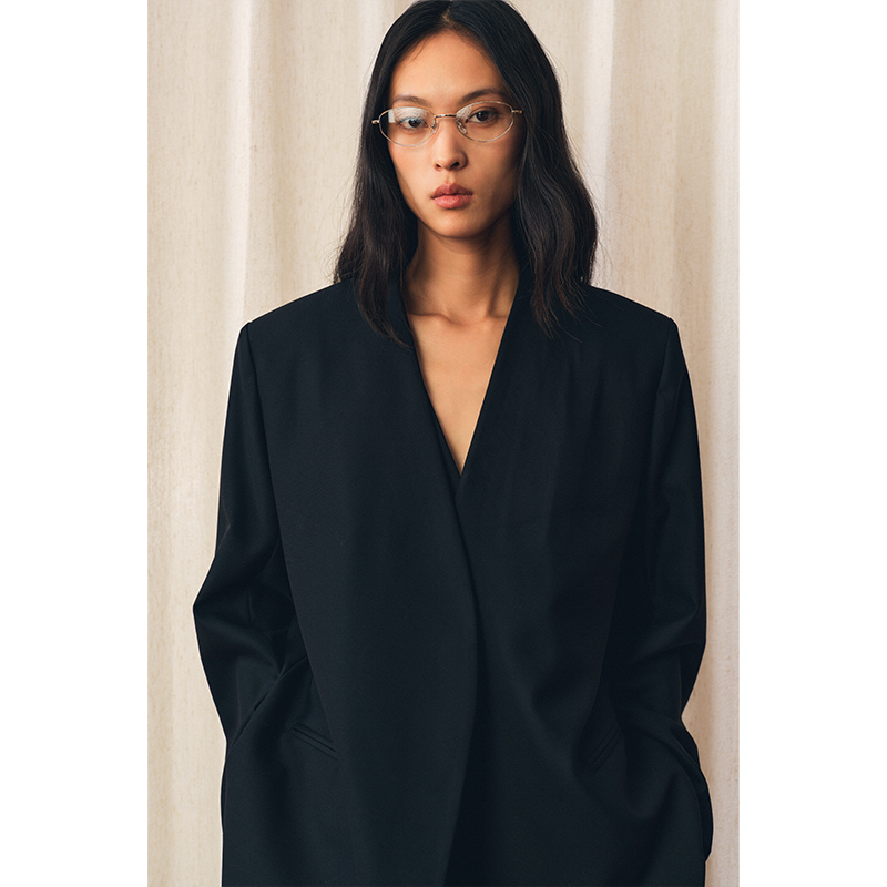 HERLAND她地【论坛】高级感气质通勤V领马甲轻奢优雅时尚西装套装