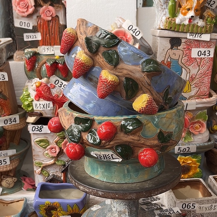 粗陶材质多肉花盆