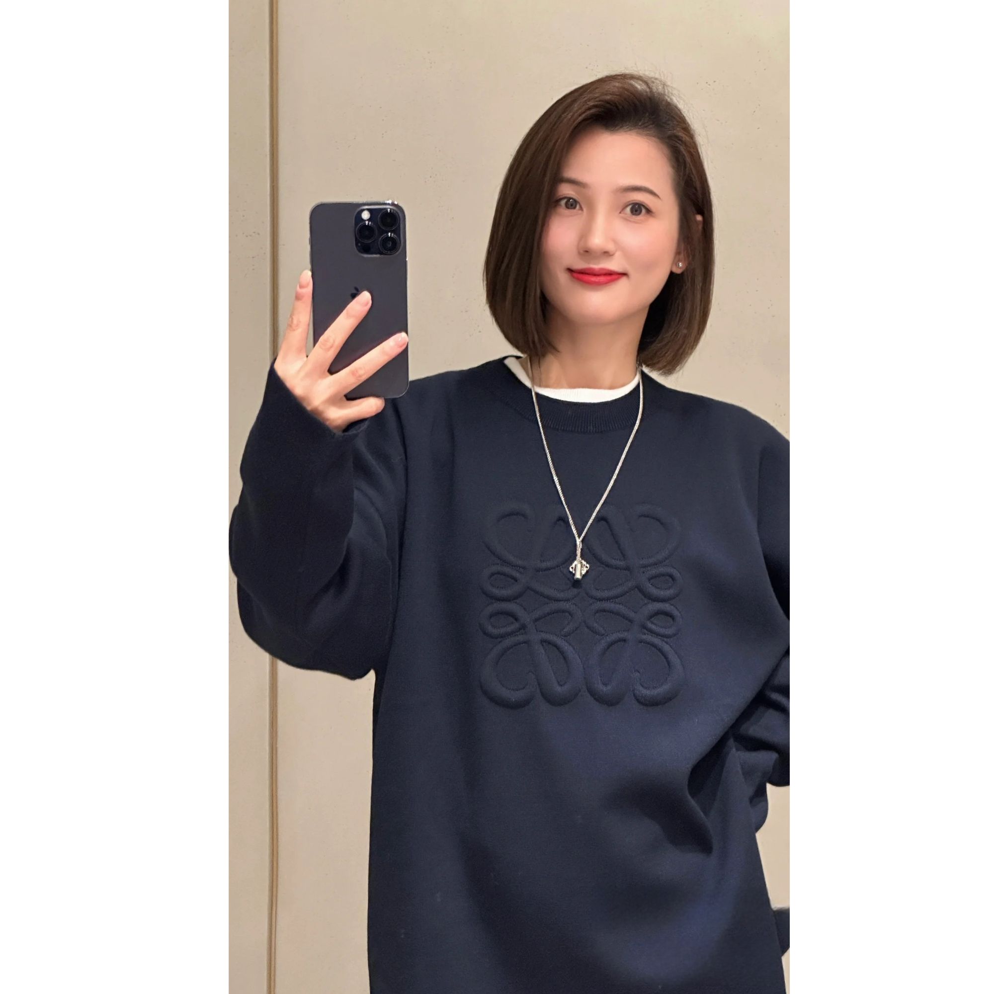 99新 LOEWE/罗意威 双双臻选/vv01173/罗意威毛衣/XS码