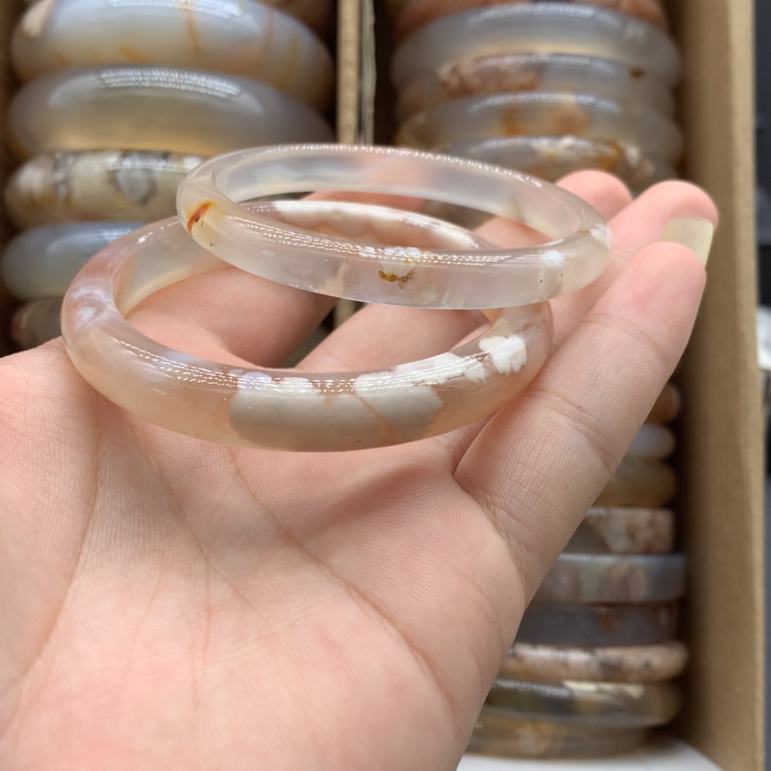 【闪购商品】玛瑙/玉髓手镯合金大*子