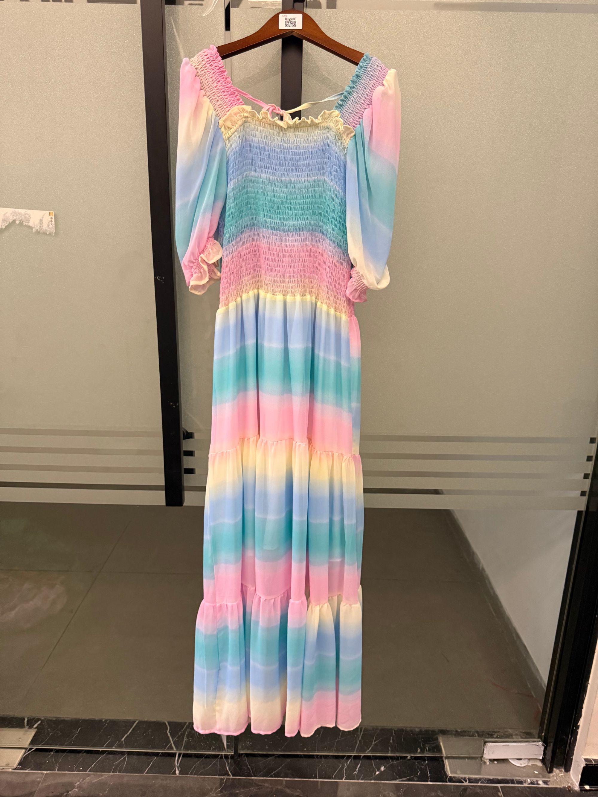 【七彩虹】薄纱洋气裙子韩系ins风显瘦连衣裙沙滩裙海边出片拍照