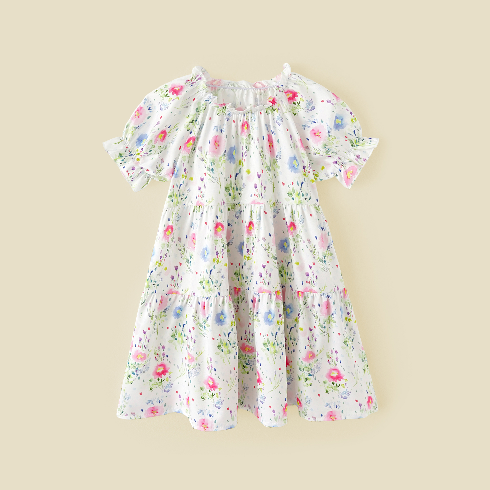 2025短袖碎花长裙女童夏季新款儿童洋气休闲连衣裙YNQJ0166